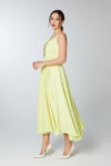 Picture of Dress in crepe satin LIME