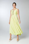 Picture of Dress in crepe satin LIME