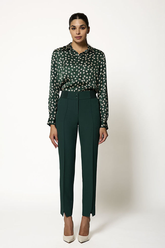 Picture of Crepe elastic pants GREEN