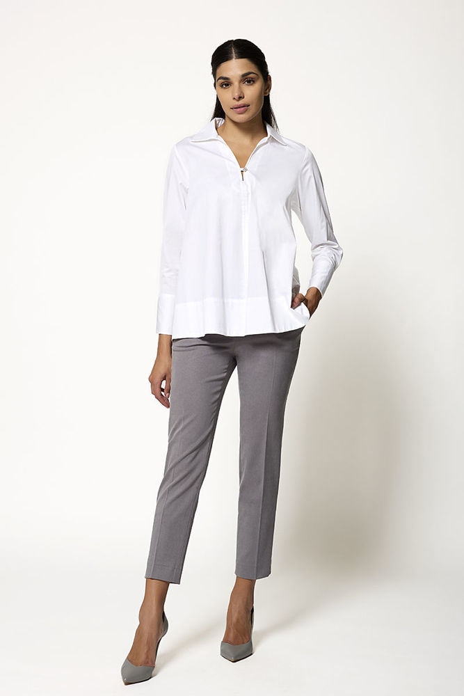 Picture of Poplin evaze blouse ECRU