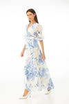 Picture of Maxi dress with floral print BLUE