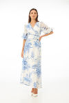 Picture of Maxi dress with floral print BLUE