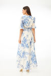 Picture of Maxi dress with floral print BLUE