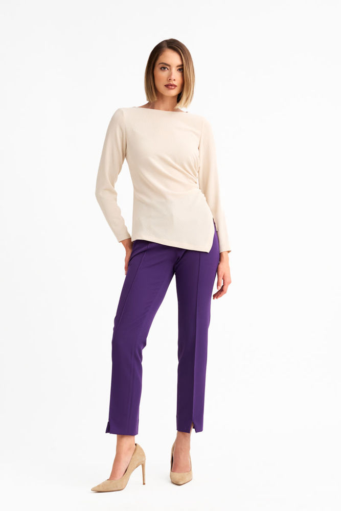 Μπλούζα από Γκοφρέ Ελαστικό Ύφασμα 028 βανιλια