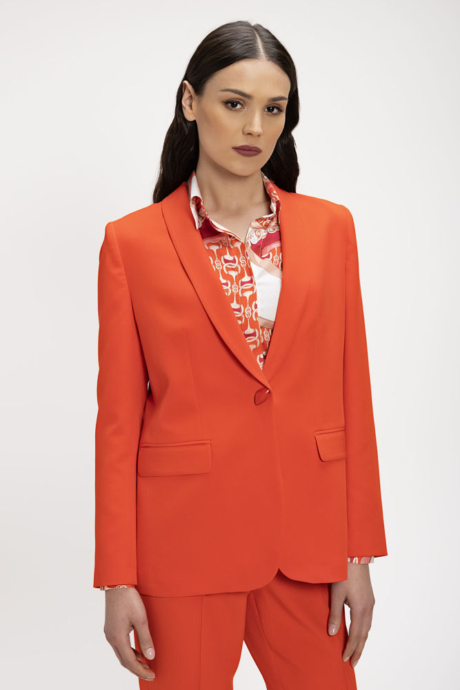 Blazer BELLA P. σε Κρεπ Ελαστικό κοκκινο