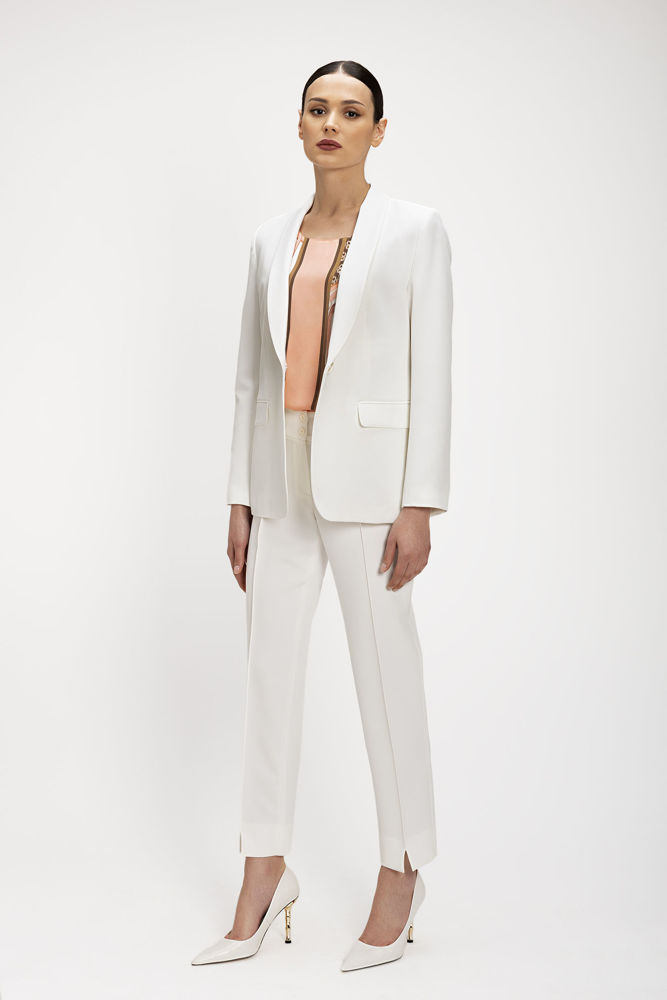 Blazer BELLA P. σε Κρεπ Ελαστικό εκρου