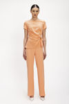 Παντελόνι καμπάνα κρεπ peach
