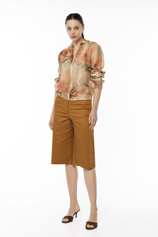 Ζακετάκι bomber με print  peach